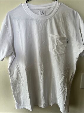 Men's White Pocket Crew Tee by